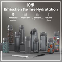 Bidon sport ion8 500 ml, etanș, deschidere cu o singură mână, fără BPA, compatibil cu mașina de spălat vase, capac cu clapetă, mâner de transport 7