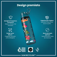 Fľaša na vodu Ion8 odolná proti vytečeniu, 500 ml, motív vodného draka, otváranie jednou rukou, bez BPA, vhodná do umývačky riadu, uzamykateľné viečko s držadlom na prenášanie 6