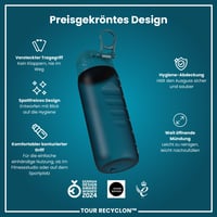 Sticlă sport ion8 etanșă 750 ml – Verde petrol, fără BPA, ușor de deschis, lavabilă în mașina de spălat vase, cu închidere de siguranță și mâner de transport 6