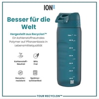 Sticlă sport ion8 etanșă 750 ml – Verde petrol, fără BPA, ușor de deschis, lavabilă în mașina de spălat vase, cu închidere de siguranță și mâner de transport 5