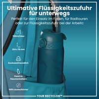 Sticlă sport ion8 etanșă 750 ml – Verde petrol, fără BPA, ușor de deschis, lavabilă în mașina de spălat vase, cu închidere de siguranță și mâner de transport 2