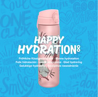 Sticlă pentru apă ion8 500 ml, etanșă, cu deschidere cu o singură mână, fără BPA, lavabilă în mașina de spălat vase, cu model Koalabear și capac flip cu mâner de transport 8
