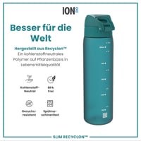 Sticlă ion8 500 ml - Rezistentă la scurgeri, deschidere cu o singură mână, compatibilă cu mașina de spălat vase, fără BPA, capac cu clapetă, Aqua 5