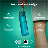 Sticlă ion8 500 ml - Rezistentă la scurgeri, deschidere cu o singură mână, compatibilă cu mașina de spălat vase, fără BPA, capac cu clapetă, Aqua 6