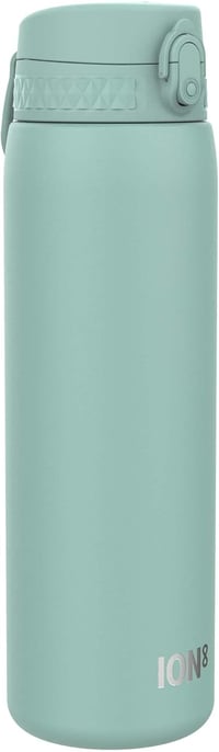 Ion8 Vákuum Izolált Rozsdamentes Acél Kulacs 1L, Szorítható, Egy Kézzel Nyitható, Sporthoz és Jógához - Turquoise, OneTouch 1.0 1