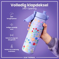 ion8 Evo vákuumszigetelt rozsdamentes acél kulacs, virágmintás - 500 ml 4