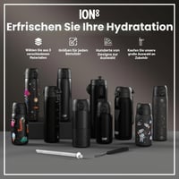 Vákuovo izolovaná nerezová fľaša na vodu ion8 500 ml čierna, nepriepustná, otváranie jednou rukou, vhodná do umývačky riadu, odolná, odolná voči poškriabaniu 9