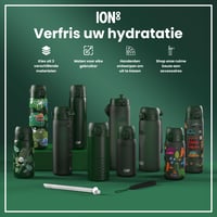 Vákuovo izolovaná nerezová fľaša na vodu ion8 500 ml tmavozelená, otváranie jednou rukou, nepriepustná, vhodná do umývačky riadu, s držiakom na prenášanie 7