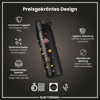 Vákuovo izolovaná nerezová fľaša ion8 500 ml – Nepriepustná, otváranie jednou rukou, vhodná do umývačky riadu, s držiakom, dizajn vesmírnej lode 6