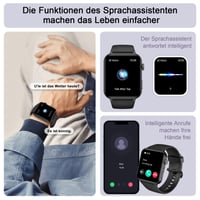 Inteligentné hodinky IOWODO pre mužov a ženy, 1,91" HD displej, Bluetooth hovory, krokomer, monitor srdcového tepu, monitor spánku, SpO2, 110+ športových režimov, vodotesnosť IP68, fitness tracker pre Android a iOS 4