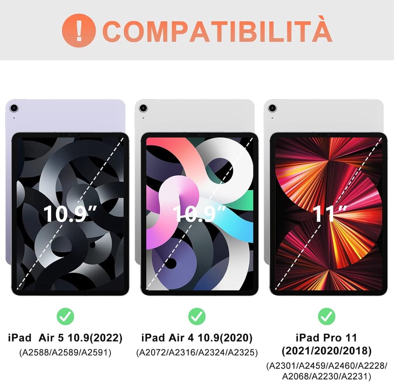 iPad Billentyűzet Tok - Bluetooth Háttérvilágításos Levehető Mágneses Billentyűzet iPad Air 4/5 és iPad Pro 11" Készülékekhez, Rózsaszín, AZ