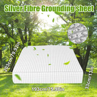 Cearșaf de împământare iPalamila 193x203 cm, saltea cu 10% fibră de argint și 90% bumbac organic, covoraș de împământare pentru wellness natural, alb 6