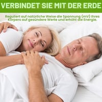 Cearșaf de împământare iPalamila 193x203 cm, saltea cu 10% fibră de argint și 90% bumbac organic, covoraș de împământare pentru wellness natural, alb 3