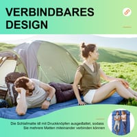 Saltea de camping gonflabilă iParaAiluRy 120x200 cm cu pernă, saltea pneumatică ultralight pentru 2 persoane pentru camping, drumeții, cu pompă de picior 5