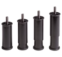 Set 4 picioare de mobilier reglabile IPEA - Înălțime 100-145 mm, extensie 45 mm - Picioare negre - Bucătărie, canapea, dulap 1