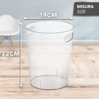 IPEA Átlátszó Szemetes Kuka 22x19 cm - Irodai és Otthoni Papírkosár 5