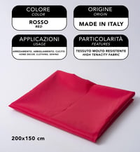IPEA Materijal za podstavu crveni - 200 cm x 150 cm - Made in Italy - Metražna roba za šivanje, odjeću, kapute, hlače, suknje, namještaj, jastuke - Poliesterska tkanina za podstavu 4