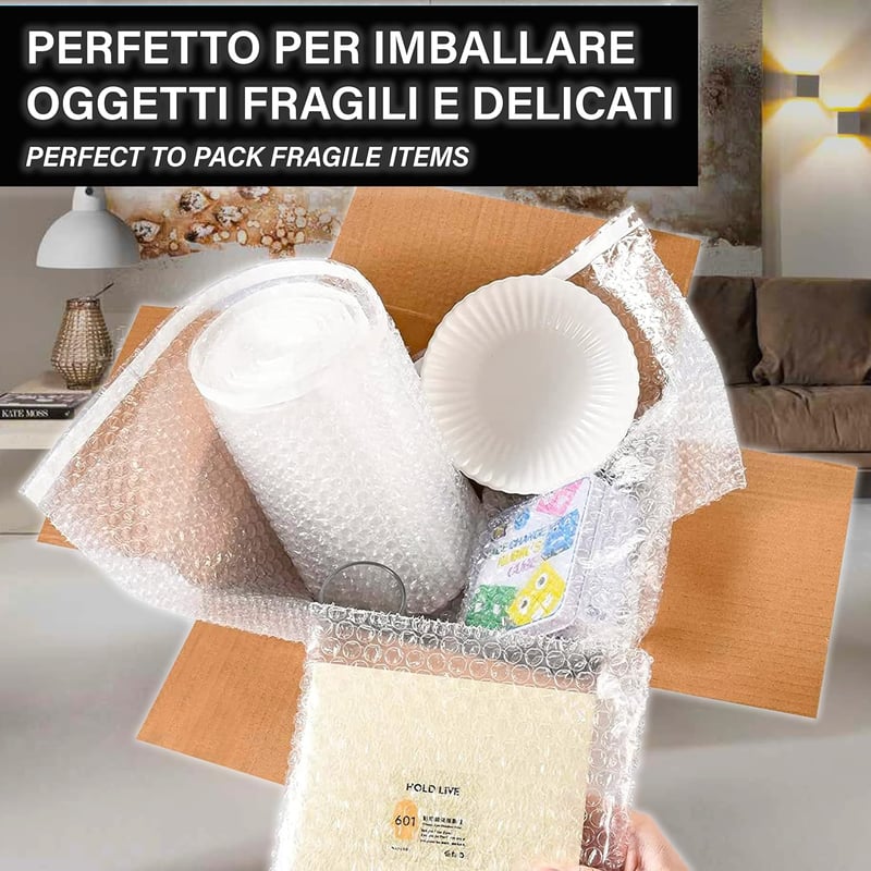 IPEA Buborékfólia 10m x 30cm Szállításhoz Csomagoláshoz Védelem Párnázás