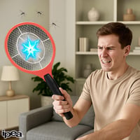 Elektrická plácačka na hmyz IPEA 21x52 cm – Plácačka na komáre a hmyz – Nabíjateľná zo siete – Ľahká prenosná lapačka hmyzu do domácnosti 10