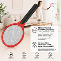 Elektrická plácačka na hmyz IPEA 21x52 cm – Plácačka na komáre a hmyz – Nabíjateľná zo siete – Ľahká prenosná lapačka hmyzu do domácnosti 8