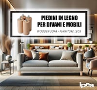 Súprava drevených nábytkových nôh IPEA pre pohovky a skrine – výška 140 mm – 4 ks surové drevené nohy pre kreslá a nábytok – skrutka M10 – minimalistický dizajn 5