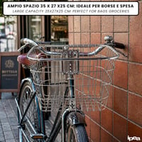 Kovový predný košík na bicykel IPEA – 35 x 27 x 24 cm 2