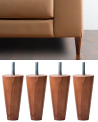 Kónusové nohy z masívneho dreva IPEA 14 cm – orech, 4 ks 1