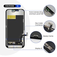 Ecran LCD pentru iPhone 11 6,1 inchi, set de asamblare digitizor 3D Touch cu sticlă securizată, adeziv pentru ramă rezistent la apă și kit de reparație 3