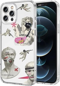 iPhone 12 Pro Max Átlátszó Punk Szobros Szilikon Tok - Ütésálló CHEORFAY Védőtok 1