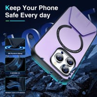 iPhone 13 Pro Max MagSafe silikonska maska sa stalkom - svijetloljubičasta 5