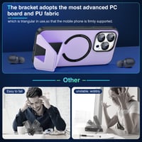 iPhone 13 Pro Max MagSafe silikonska maska sa stalkom - svijetloljubičasta 7