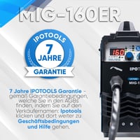 IPOTOOLS MIG-160ER Inverter Hegesztőgép 160A MIG MAG Védőgázas Hegesztő Digitális Kijelzővel IGBT Technológia 230V Kék 3