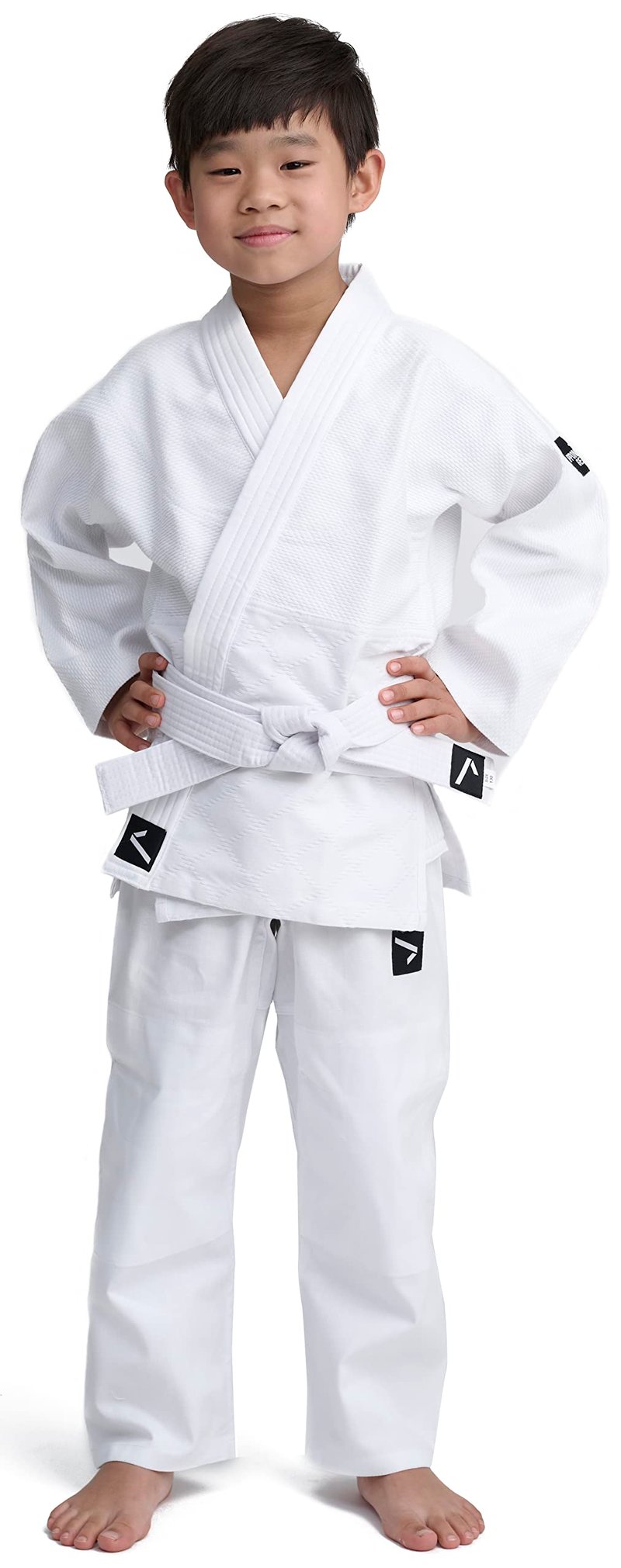 Detské judo kimono IPPONGEAR Future 2 s bielym opaskom – pre začiatočníkov, látka 335 g/m², elastický pás, tréningový úbor pre deti