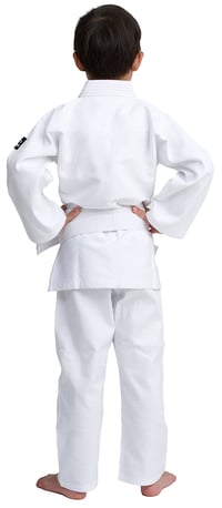 Detské judo kimono IPPONGEAR Future 2 s bielym opaskom – pre začiatočníkov, látka 335 g/m², elastický pás, tréningový úbor pre deti 7