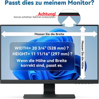 IPROKKO 23.8" Monitor Adatvédelmi Fólia 16:9 Kékfény Szűrő Tükröződésmentes 4