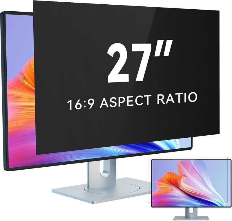 IPROKKO 27" monitoros adatvédelmi fólia 16:9, kékfény szűrő, tükröződésmentes képernyővédő
