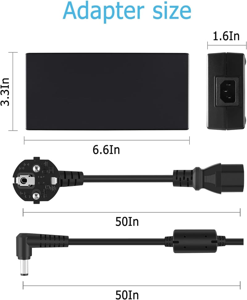 IPWRPRO 230W Laptop Töltő MSI, Gigabyte Aero, Aorus és Medion Erazer Laptopokhoz - Rövidzárlat Elleni Védelemmel, EU Csatlakozóval