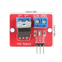 IRF520 MOS Driver Modul PWM Fényerőszabályzó 0-24V MOSFET IRF520 MCU ARM vezérlőhöz 10 db 6