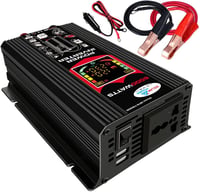 Iriisy 6000W Autós Feszültségátalakító 12V 220V Inverter 2 USB Porttal Lakóautóhoz Hűtőszekrényhez Számítógéphez 1
