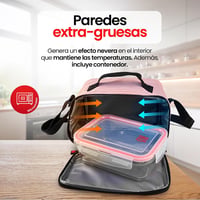 Geantă termoizolantă IRIS Barcelona cu recipient din sticlă pentru alimente, 8 l - roz 5