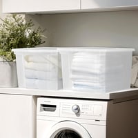 Iris Ohyama 30L Tárolódoboz Szett 6 db Átlátszó Műanyag Stackable 5