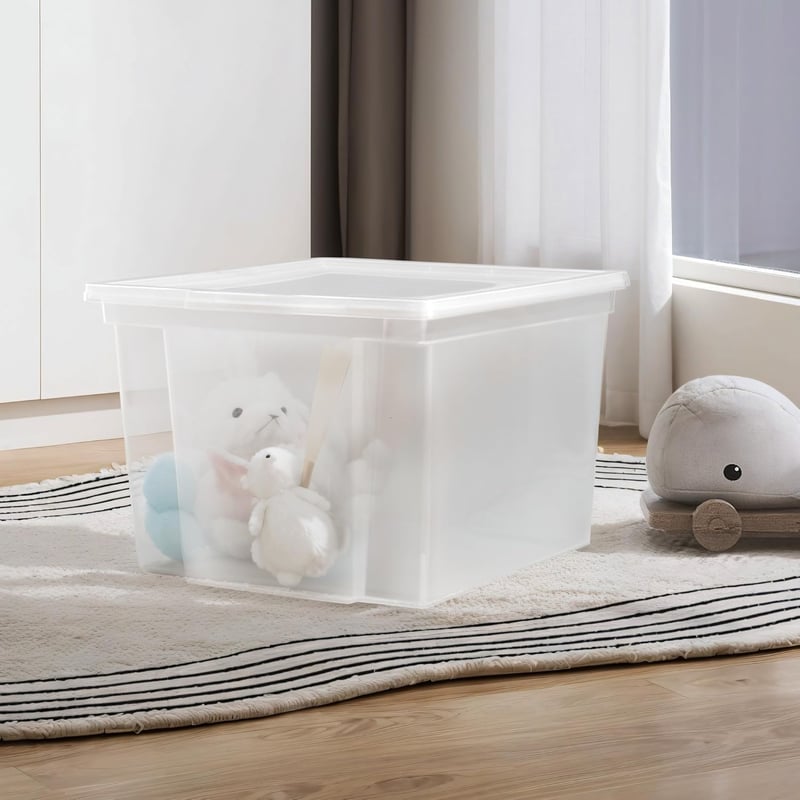 Iris Ohyama 30L Tárolódoboz Szett 6 db Átlátszó Műanyag Stackable