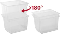 Iris Ohyama 30L Tárolódoboz Szett 6 db Átlátszó Műanyag Stackable 7