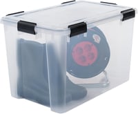 Iris Ohyama 70L Légmentes Tárolódoboz Szett 2db Átlátszó Vízálló Pakolható - 70L x2, Transparent 4
