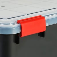 Cutie de depozitare ermetică din plastic Iris Ohyama AT-LD cu capac, 70L, 2 buc., Negru, Închidere cu clips etanșă, Stivuibilă, Fără BPA 6