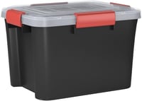 Iris Ohyama AT-SD Hermetična plastična kutija za pohranu s poklopcem, 20 L, 3 komada, crna, vodootporno zatvaranje na kopče, složiva, otporna na prašinu, bez BPA 4