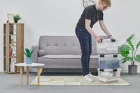 Iris Ohyama AT-SD Hermetička plastična kutija za pohranu s poklopcem, 20 L, set od 6 komada, prozirna, vodootporno zatvaranje na kopče, složiva, otporna na prašinu, bez BPA 4