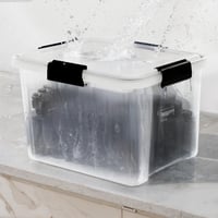Iris Ohyama AT-SD Hermetička plastična kutija za pohranu s poklopcem, 20 L, set od 6 komada, prozirna, vodootporno zatvaranje na kopče, složiva, otporna na prašinu, bez BPA 3