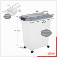 Iris Ohyama ATS-L hermetički spremnik za hranu za kućne ljubimce s kotačićima i lopaticom, 45 L / 15 kg — malo oštećenje ispod poklopca (stanje: vidi 2. sliku) 6