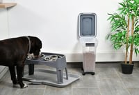 Iris Ohyama ATS-M Vzduchotesný zásobník na krmivo pre psov s kolieskami, 18 l/7 kg, sivý, nádoba na suché krmivo bez BPA s lopatkou, pre psov a mačky 3